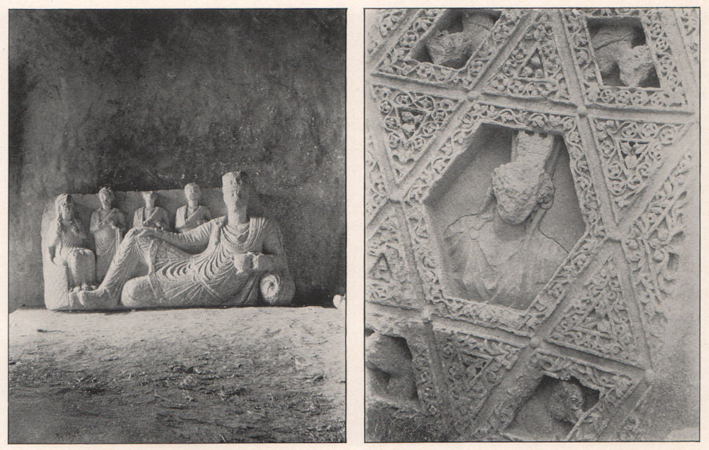 'Torso of the God of Wine, Palmyra; Temple of Bacchus, Baalbek'. Syria 1908